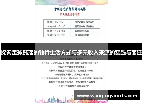 探索足球部落的独特生活方式与多元收入来源的实践与变迁